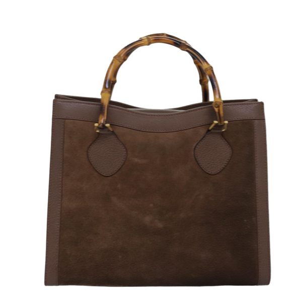 GUCCI Bamboo Tote Bag Suede Brown 002 2853 0260 0 Auth 75116 - Picture 13 of 16